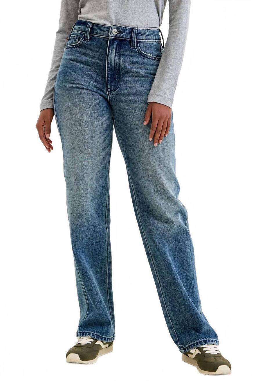 NEW JUDY BLUE kimberly rigid magic straight leg jeans in medium-indigo wash